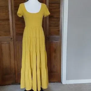knee length dresses for ladies Maeve Maxi Dress - Pale Yellow/Pink main image 1